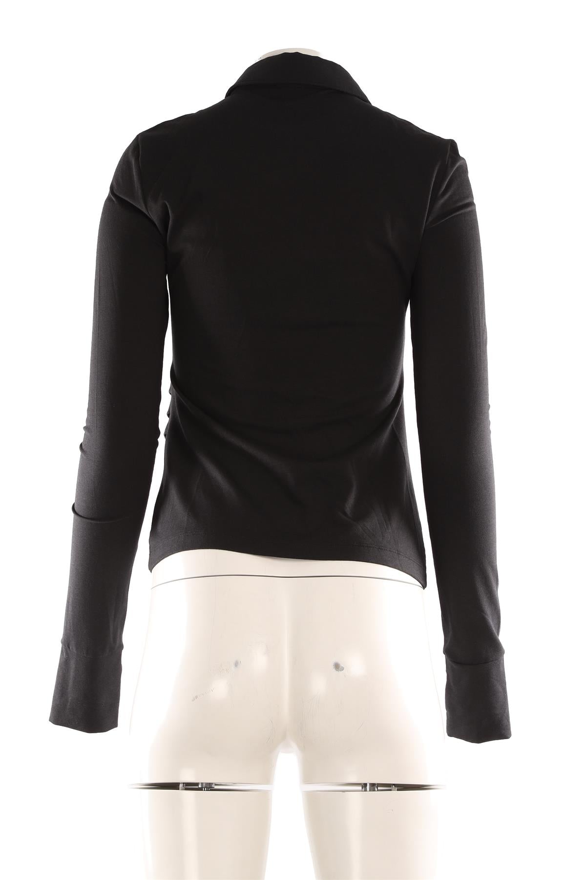 HELMUT LANG BLACK JERSEY SHIRT MEDIUM
