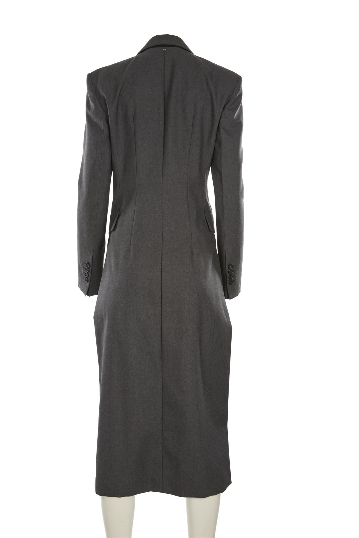 SPORTMAX GREY WOOL COAT IT 42 UK 10