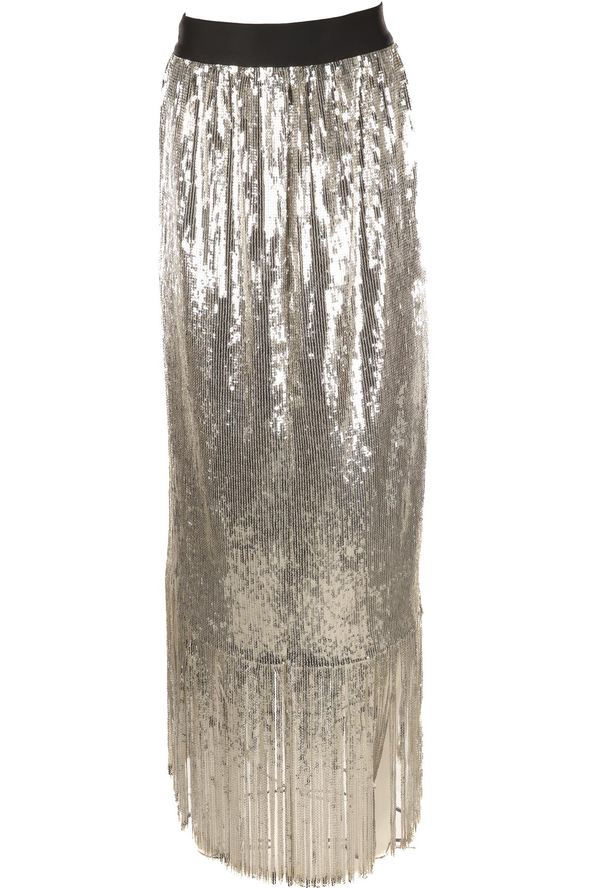 RACHEL COMEY SILVER SEQUIN MAXI SKIRT US 4 UK 8