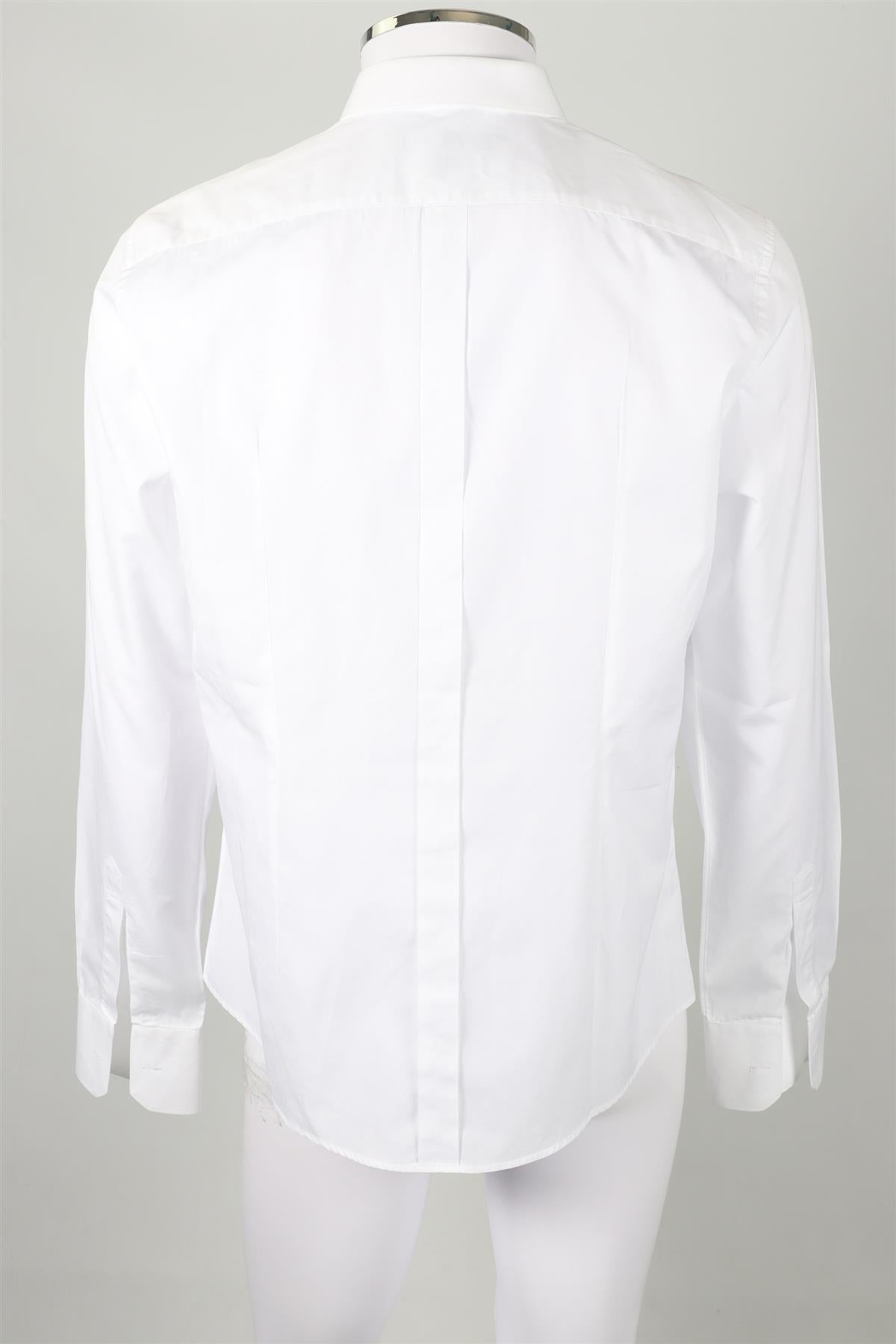 DOLCE & GABBANA GOLD WHITE MEN'S COTTON SHIRT SIZE 16.5 XXLARGE