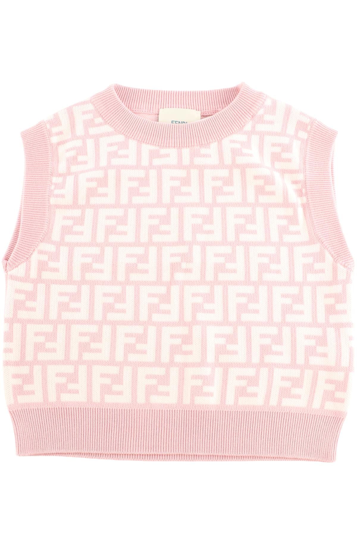 FENDI KIDS GIRLS PINK COTTON TOP 6 YEARS