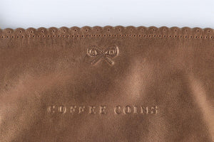 ANYA HINDMARCH BRONZE SMALL LEATHER POUCH
