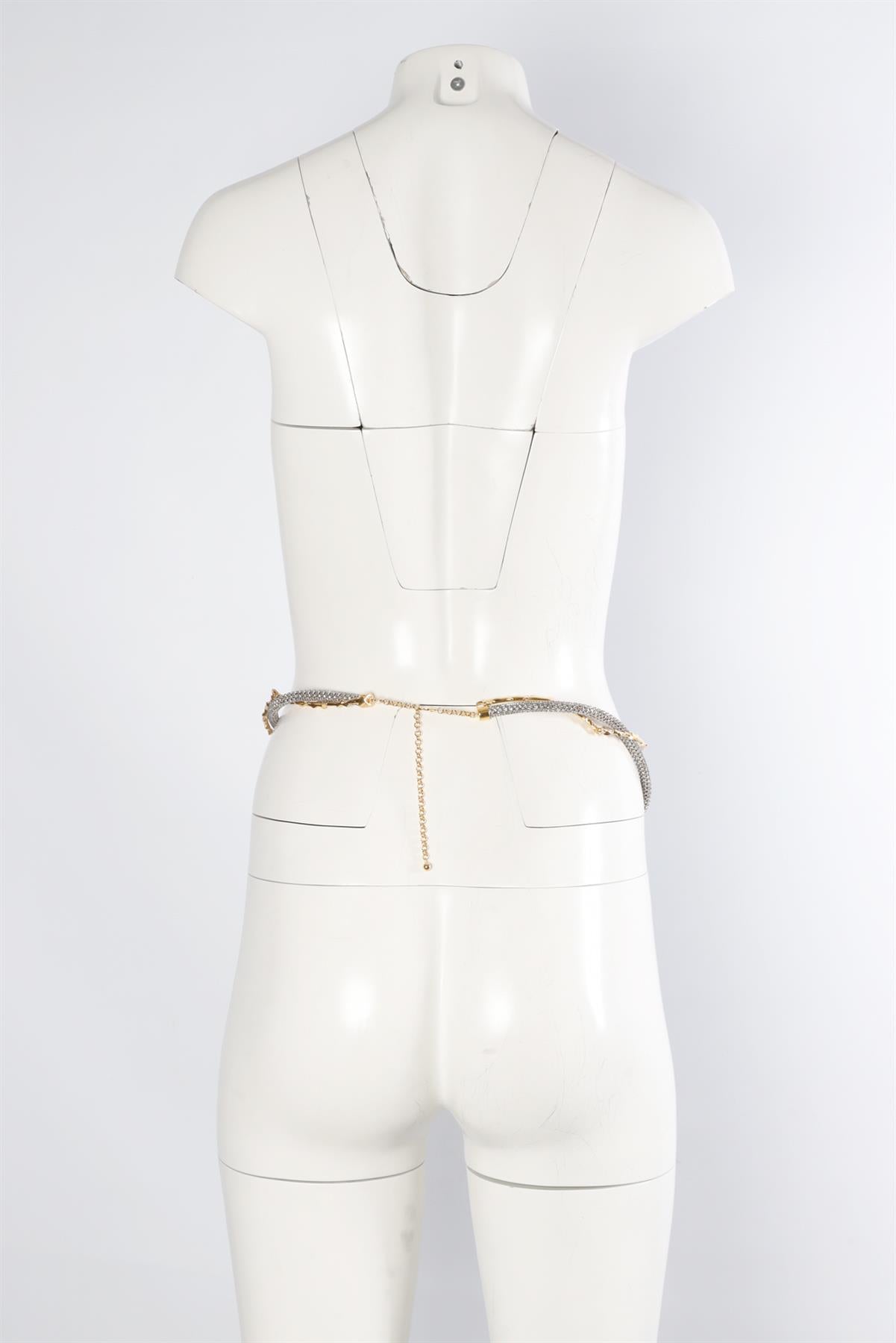 CHLOÉ GOLD DARIA CRYSTAL WAIST BELT