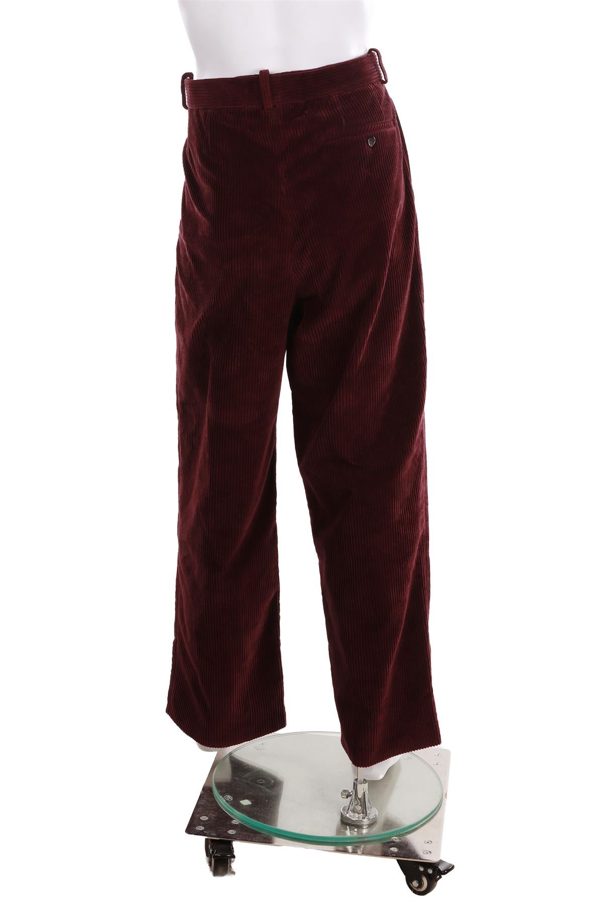 BODE BURGUNDY MEN'S CORDUROY STRAIGHT LEG PANTS W32