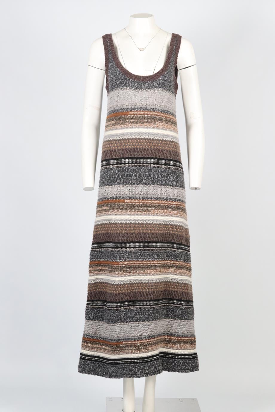 CHLOÉ WOOL AND CASHMERE BLEND MAXI DRESS MEDIUM