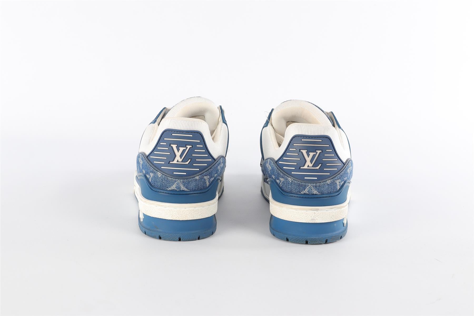 LOUIS VUITTON BLUE LV MONOGRAM DENIM SNEAKERS EU 38 UK 5 US 8