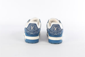 LOUIS VUITTON BLUE LV MONOGRAM DENIM SNEAKERS EU 38 UK 5 US 8