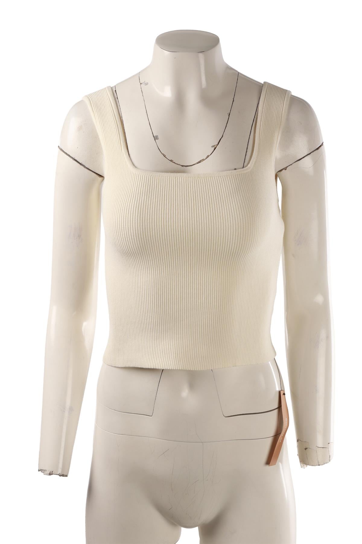 WHITE KNIT TOP