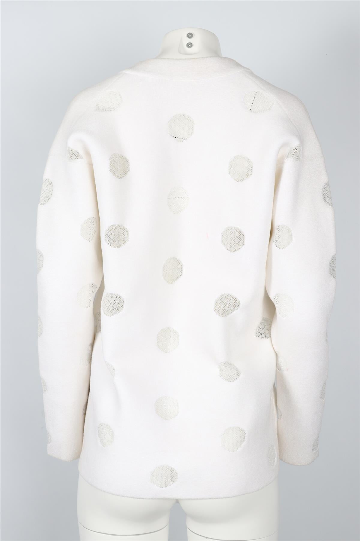 AZZEDINE ALAÍA WHITE KNIT TUNIC FR 36 UK 8