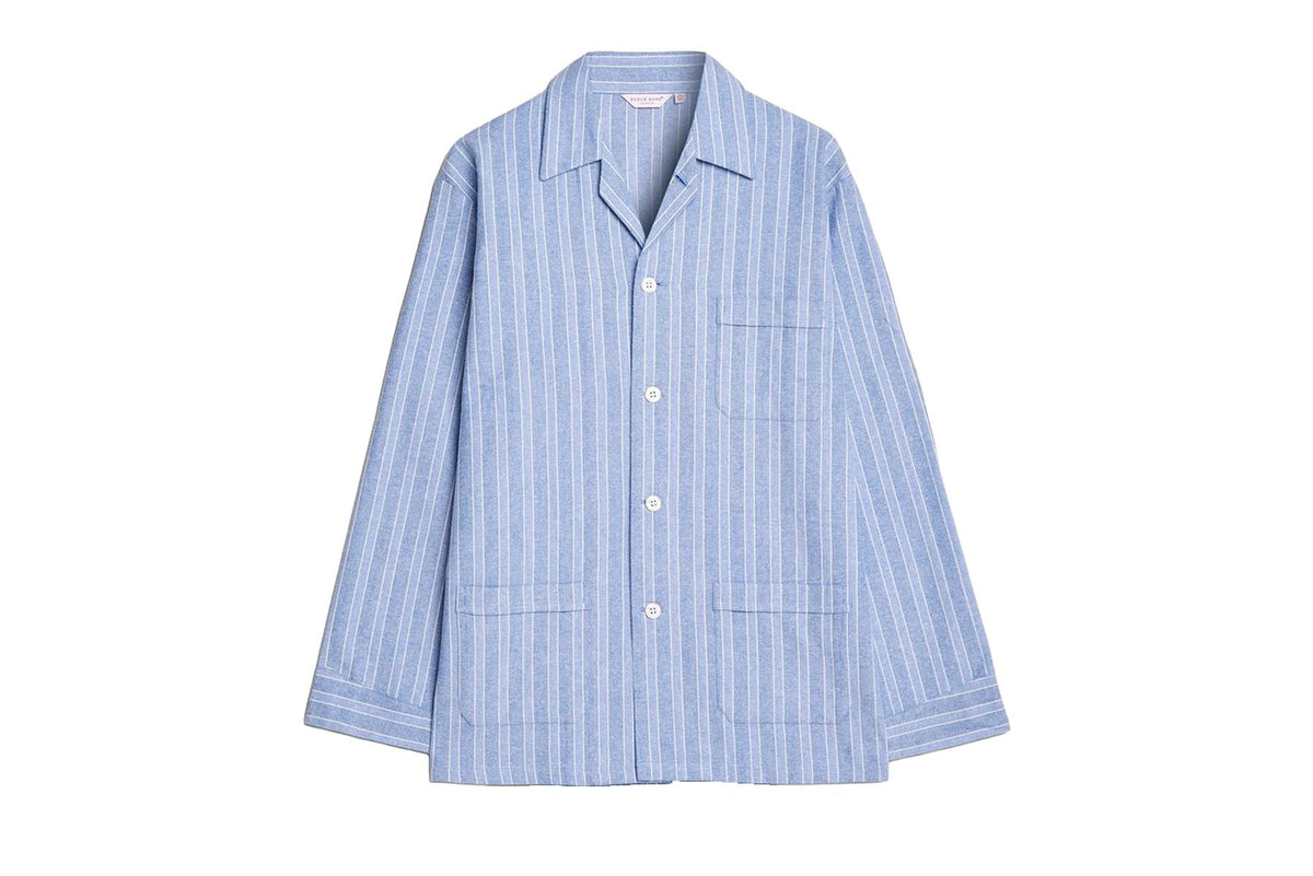 BLUE MEN'S COTTON PYJAMA SET