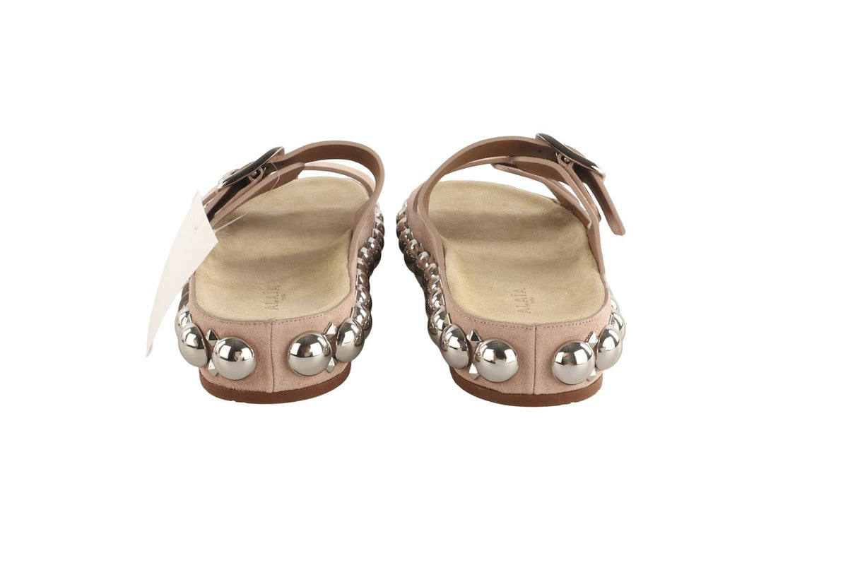 ALAÏA PINK BOMBE SUEDE PLATFORM SANDALS EU 36 UK 3 US 6