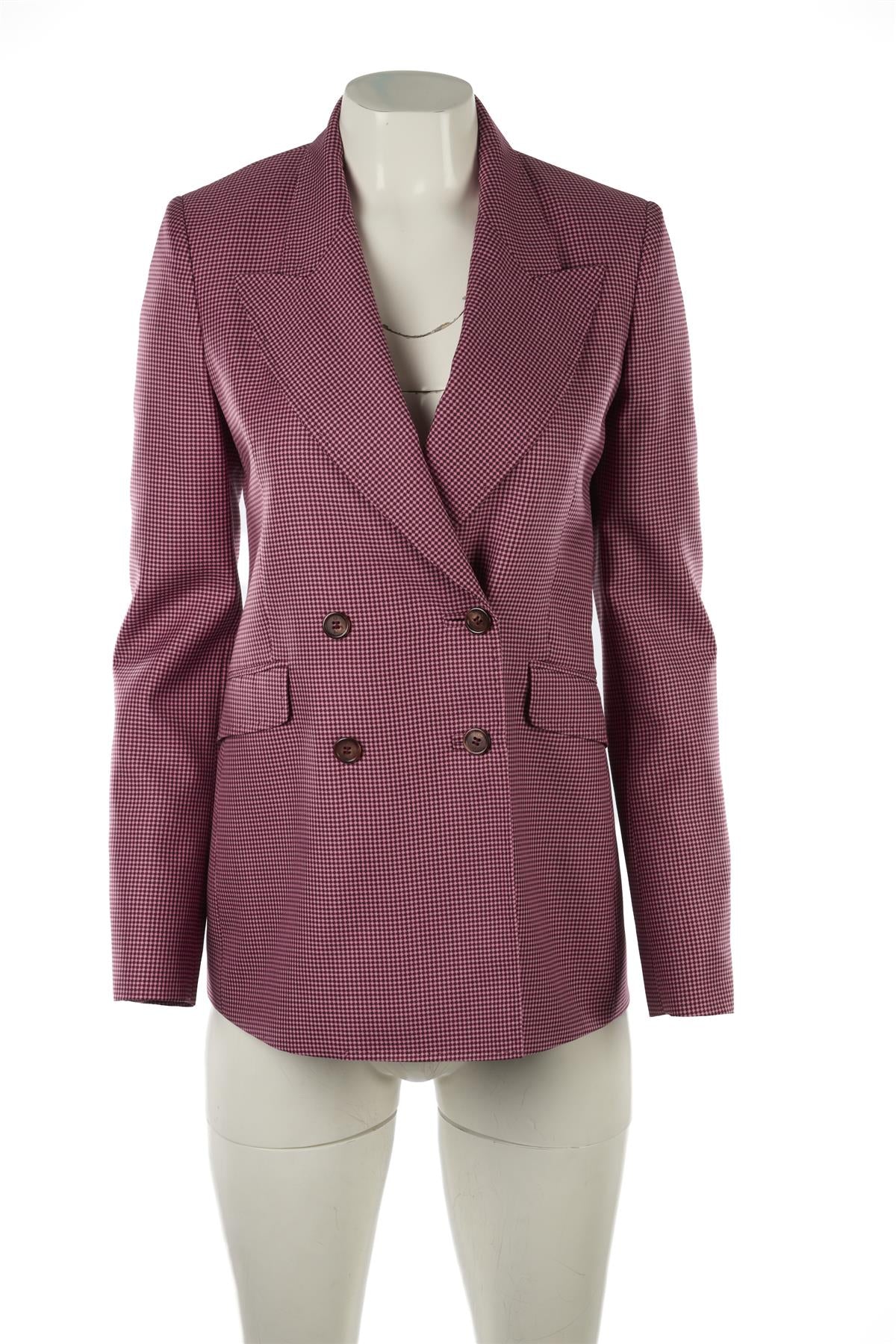 GABRIELA HEARST PURPLE WOOL BLAZER US 0 UK 4