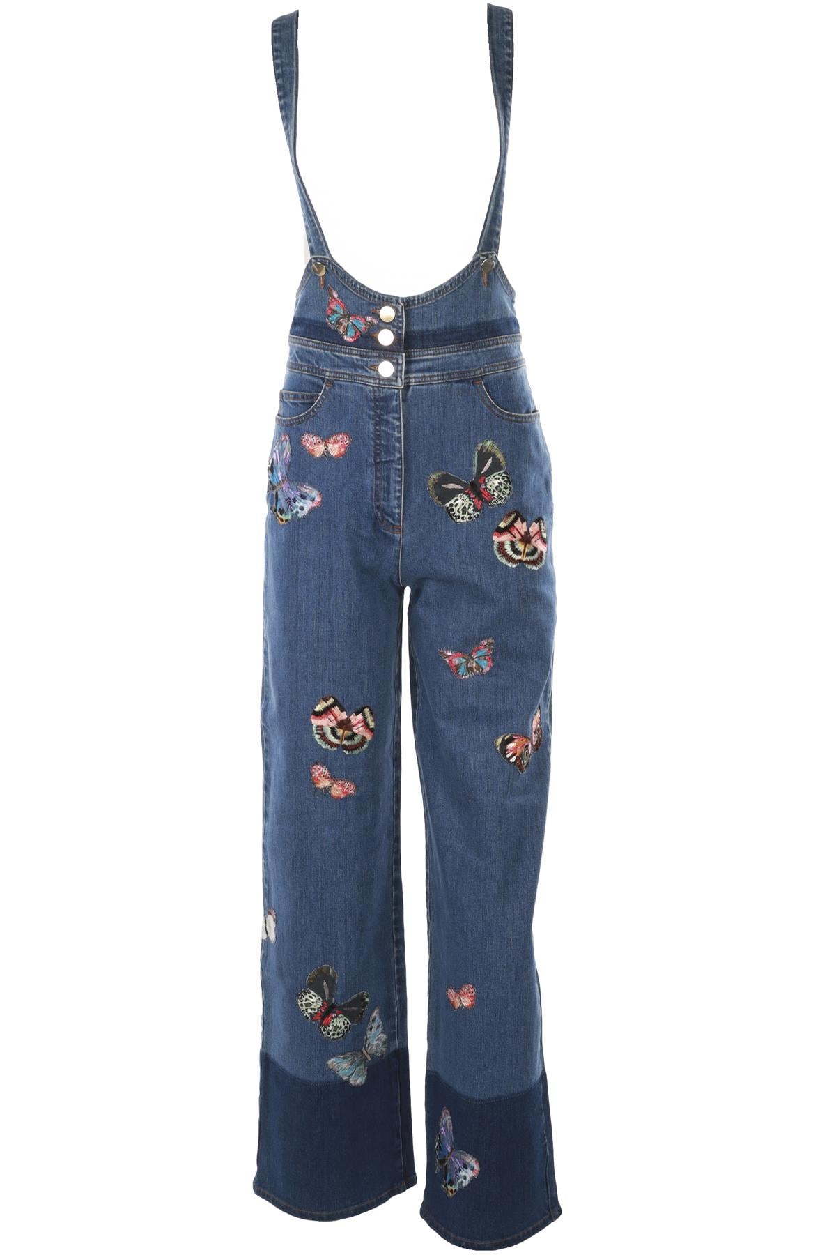VALENTINO BLUE DENIM DUNGAREES UK 10