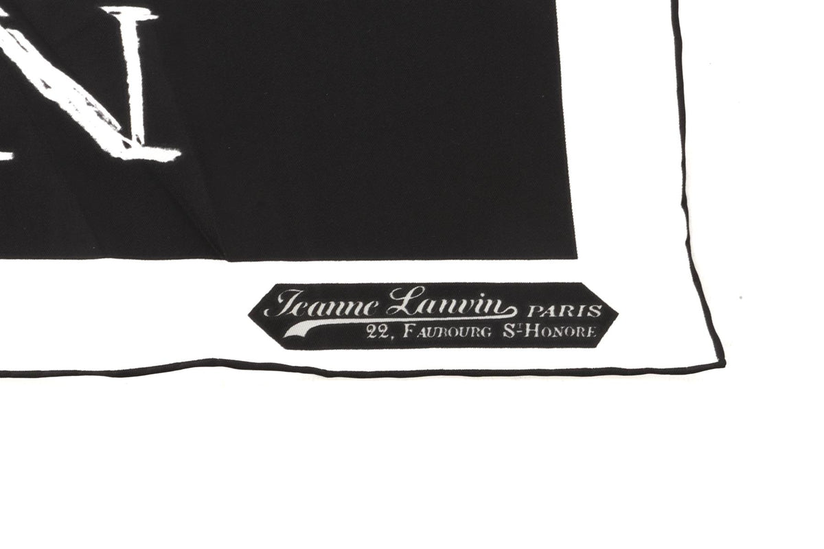 LANVIN BLACK SILK SCARF ONE SIZE