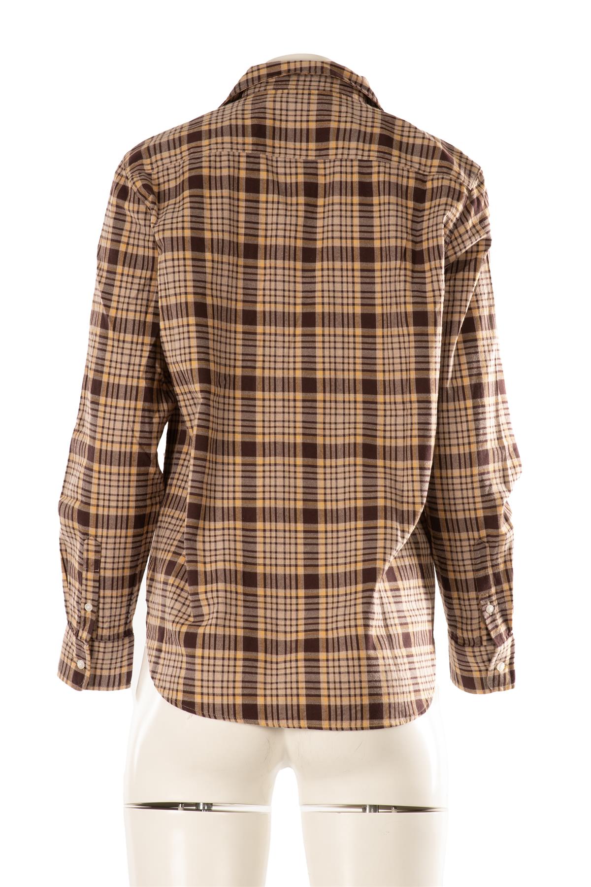 FRANK & EILEEN BROWN COTTON SHIRT XSMALL