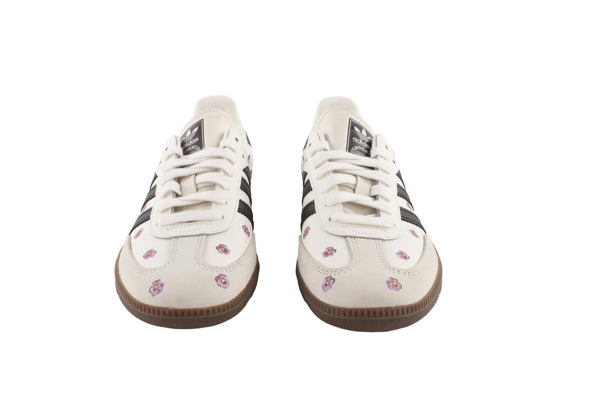 ADIDAS WHITE SAMBA PURPLE FLORAL SNEAKERS EU 37 1/3 UK 4.5 US 6