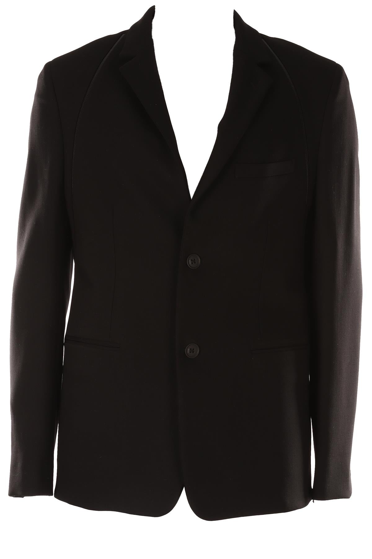 FENDI BLACK MEN'S WOOL BLAZER IT 50 UK 40