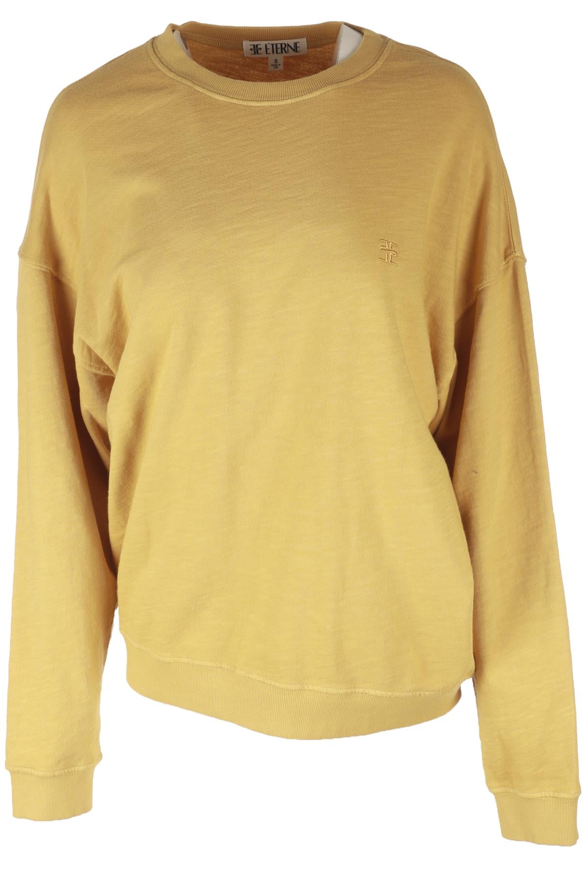 ETERNE YELLOW COTTON SWEATSHIRT SMALL