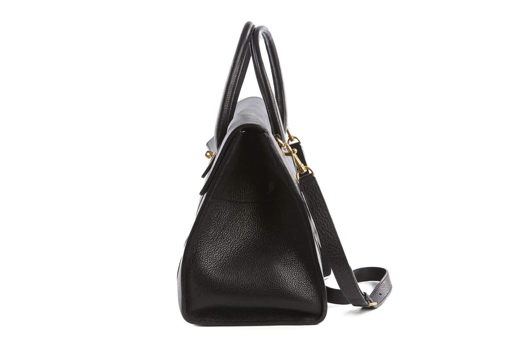 MULBERRY BLACK BAYSWATER LEATHER TOTE BAG