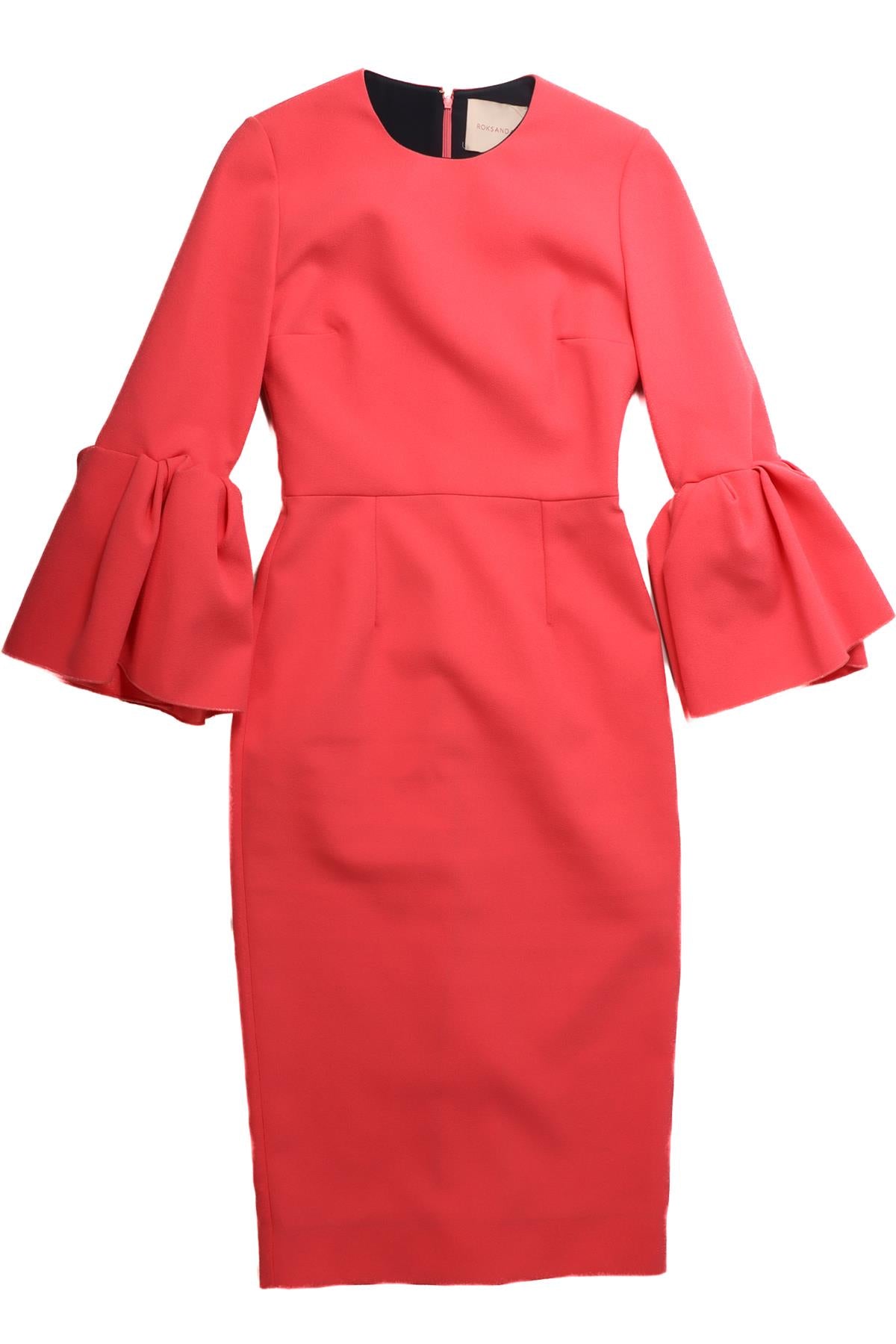 ROKSANDA PINK CREPE MIDI DRESS UK 6