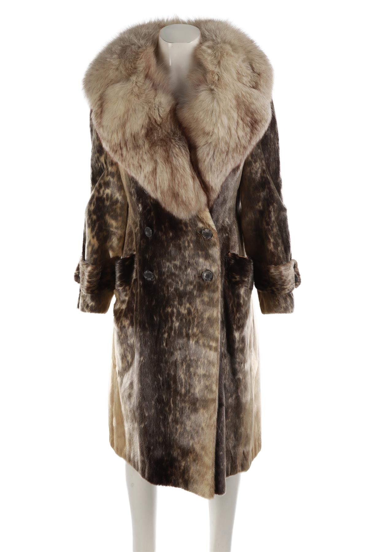 BIRGER CHRISTENSEN + HARRODS MULTI FUR COAT SMALL