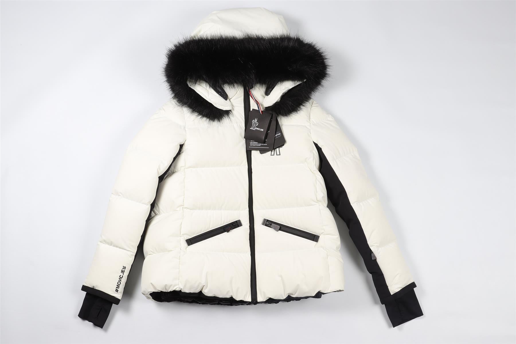 MONCLER GRENOBLE WHITE KIDS GIRLS PADDED JACKET 12 YEARS