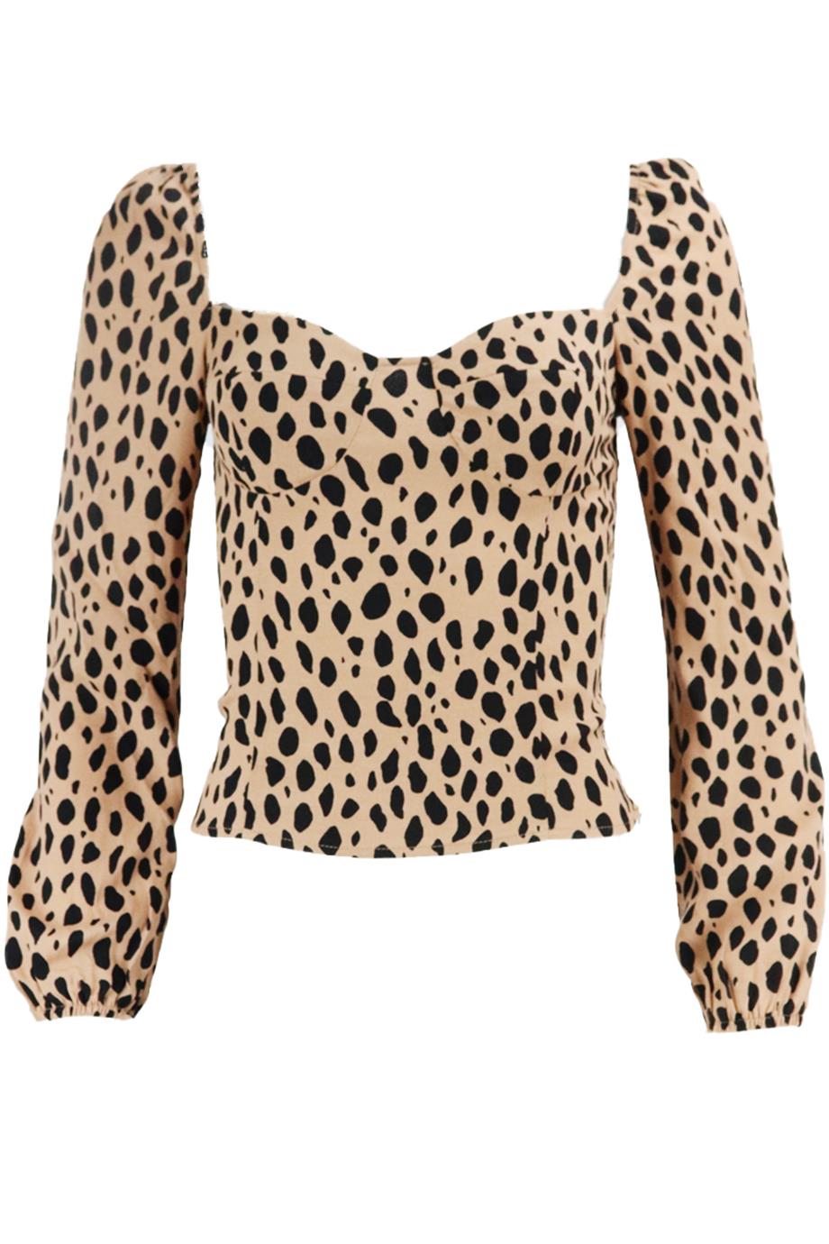 REFORMATION PRINTED CREPE TOP US 4 UK 8