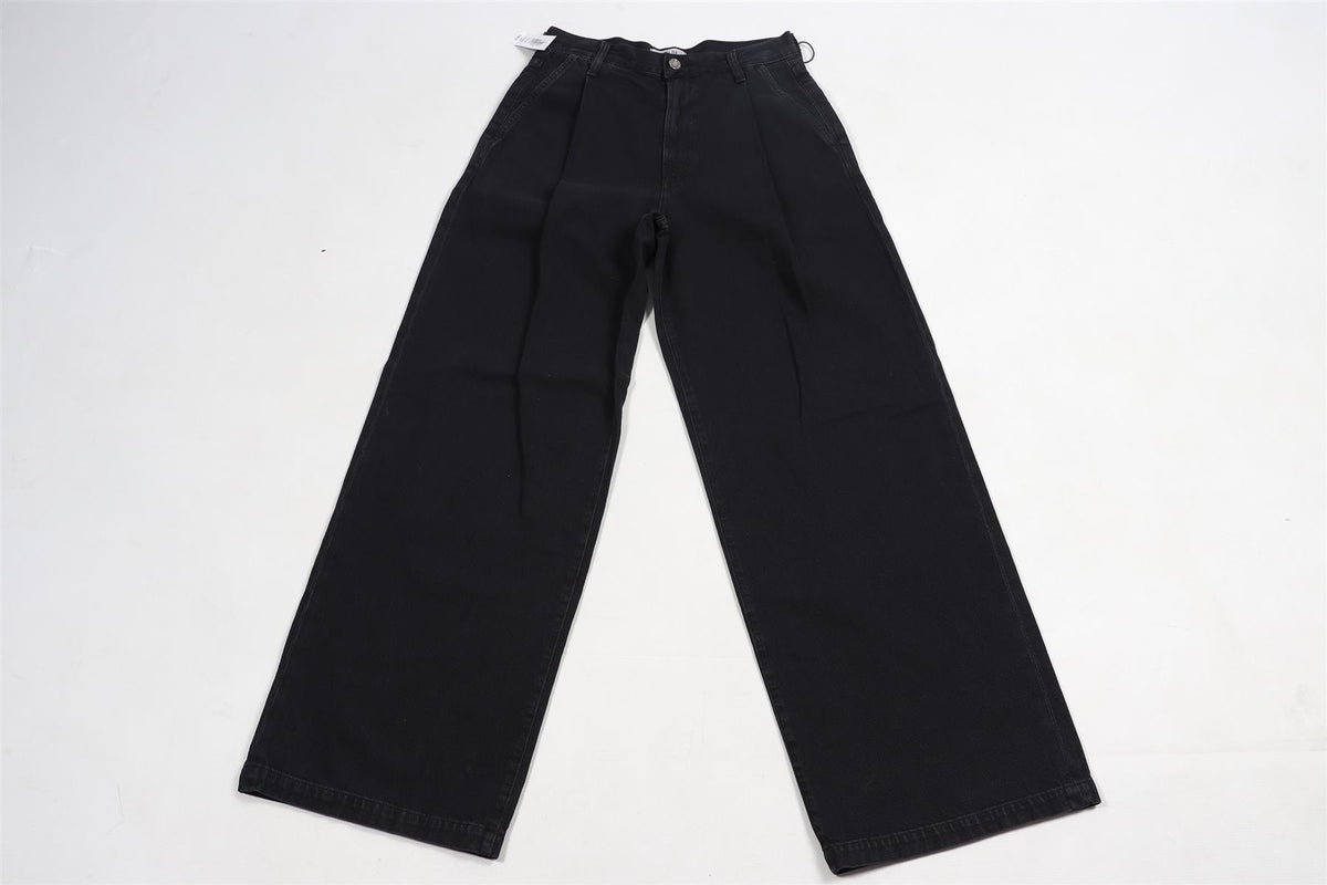 AGOLDE BLACK HIGH RISE WIDE LEG JEANS W24 UK 6
