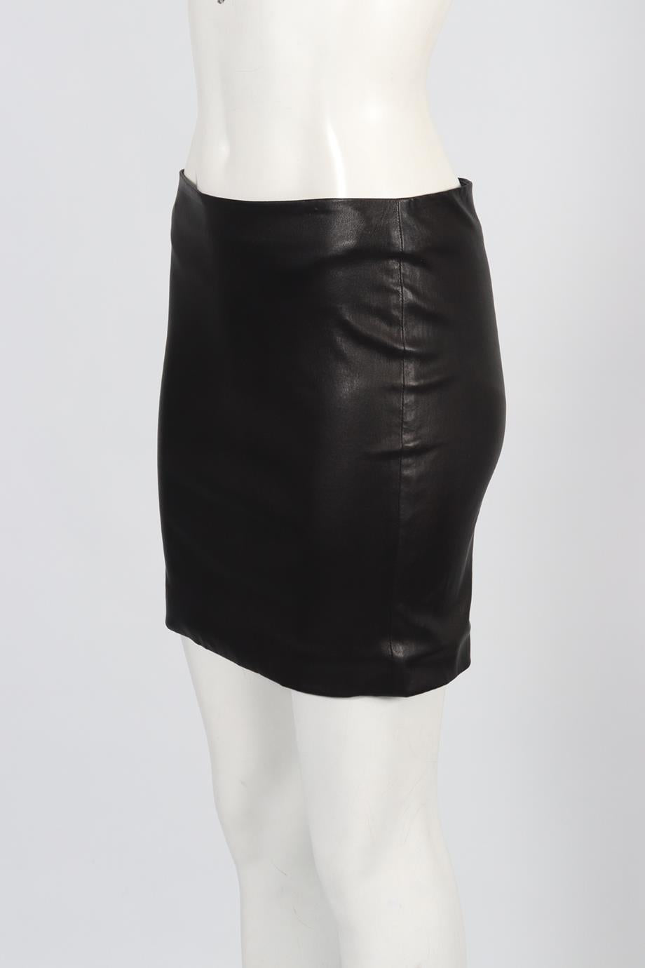 THE ROW LEATHER MINI SKIRT US 4 UK 8
