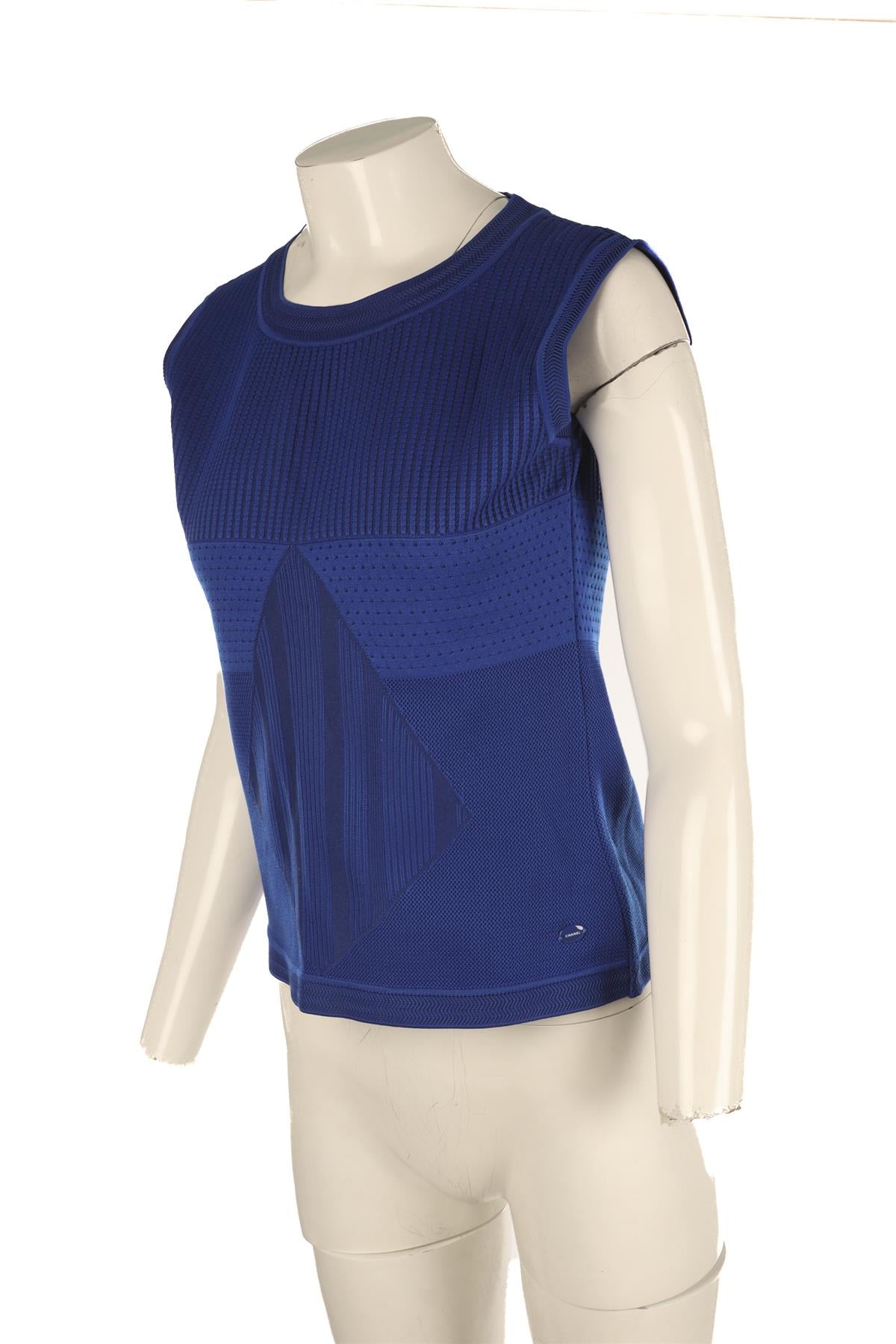 CHANEL BLUE 2013 COTTON TOP FR 42 UK 14