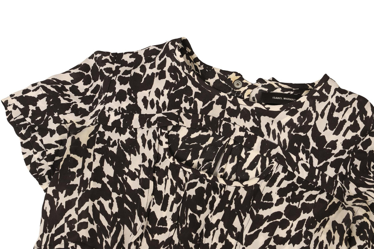 ISABEL MARANT BLACK SILK TOP FR 34 UK 6