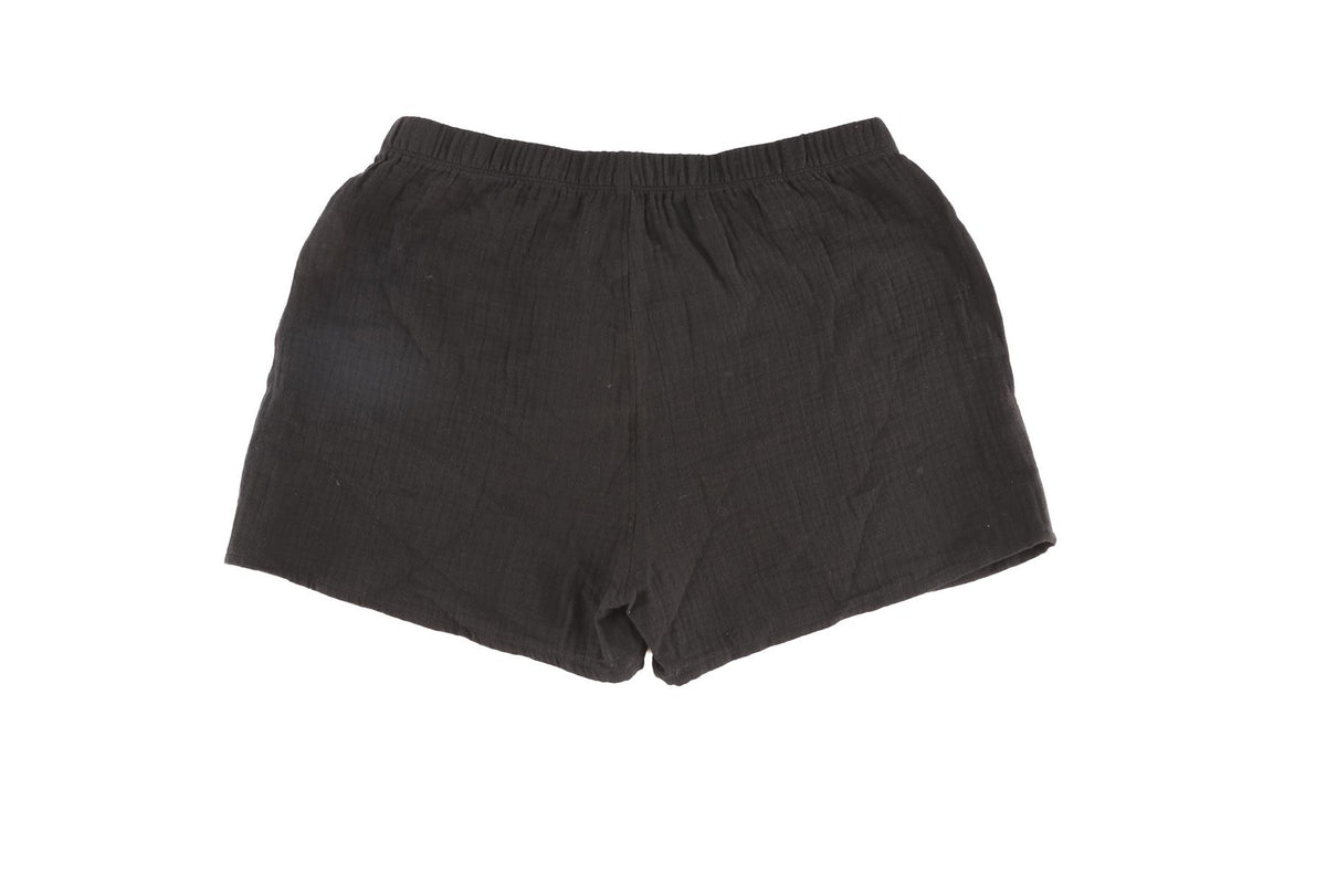 ETERNE BLACK COTTON SHORTS SMALL