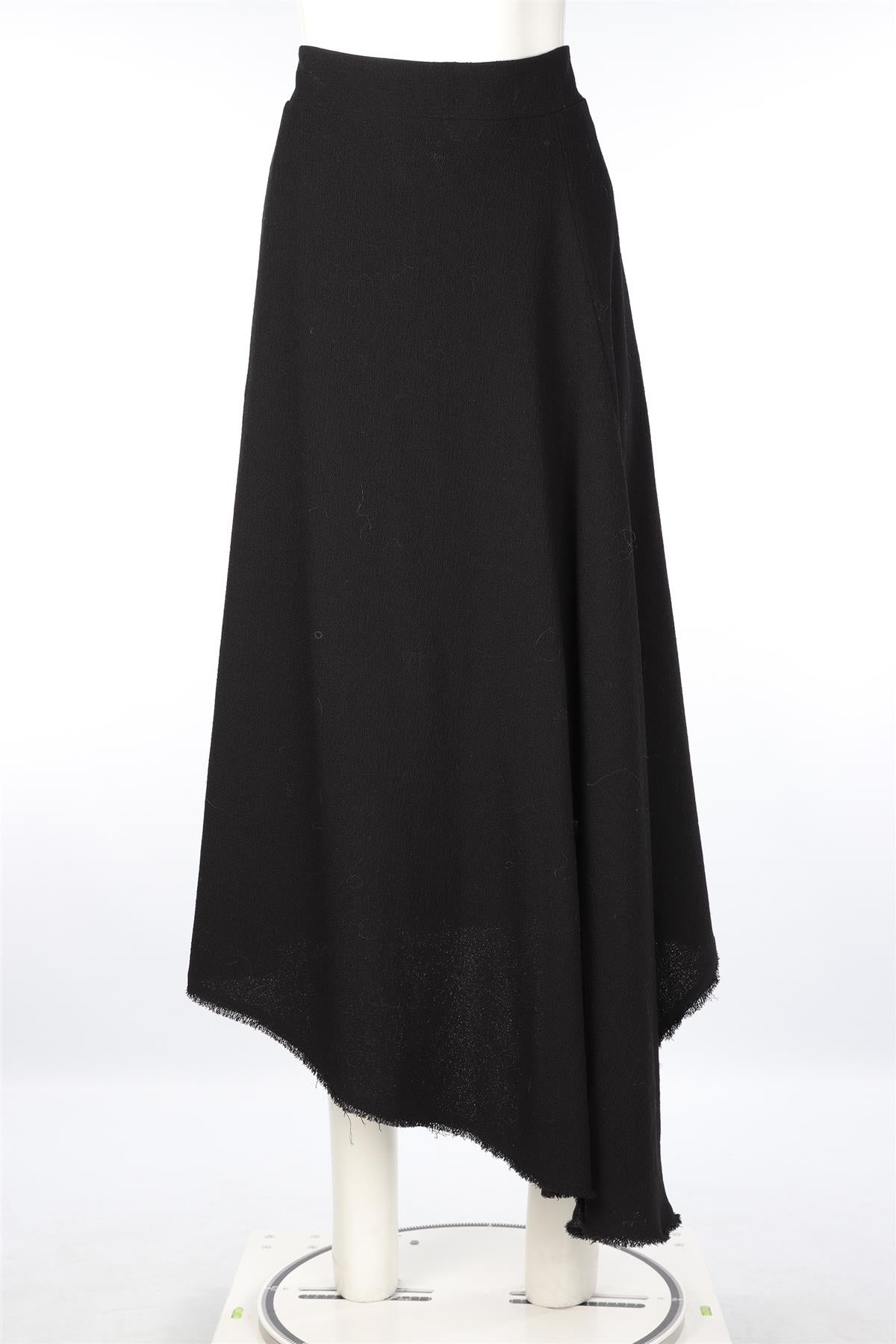 RAEY BLACK WOOL MAXI SKIRT UK 14