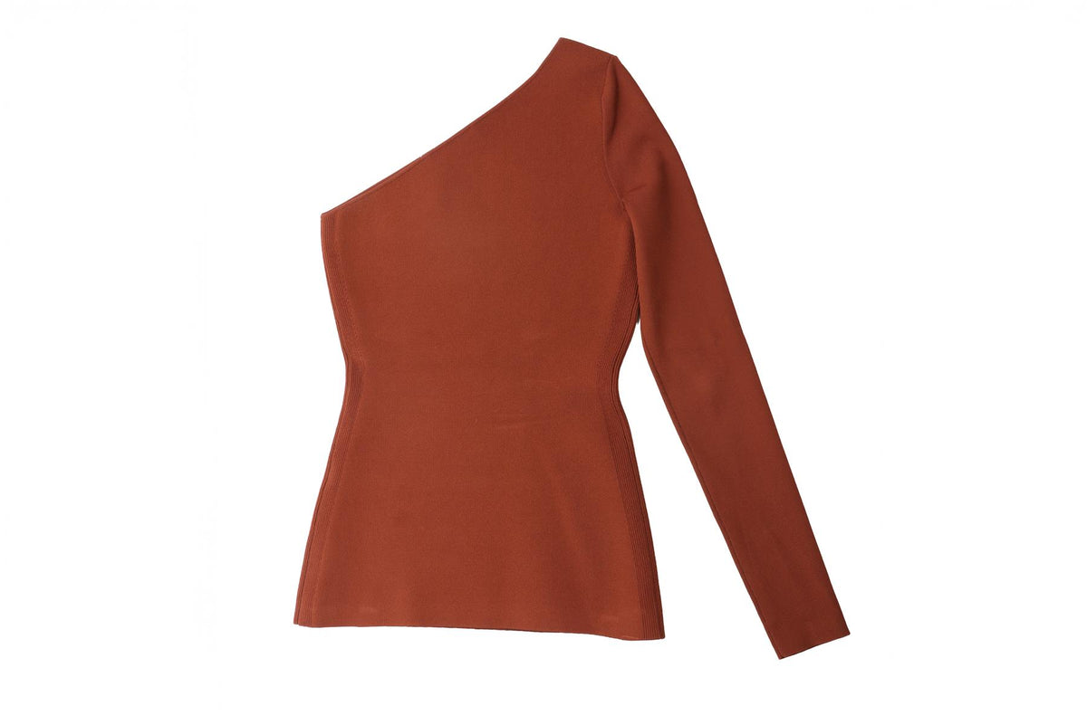 VB BODY BROWN KNIT TOP 1 UK 8