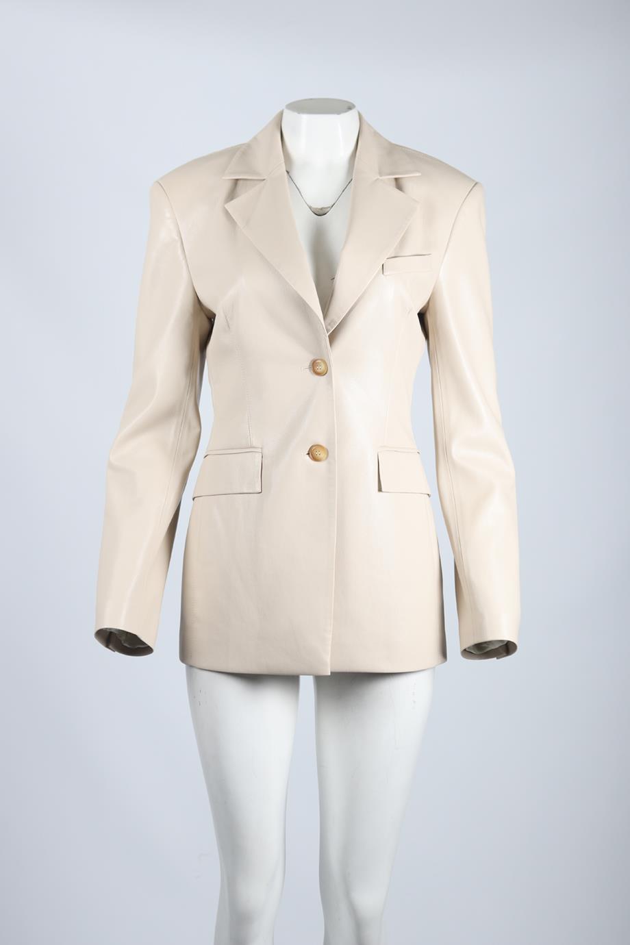 NANUSHKA FAUX LEATHER BLAZER SMALL