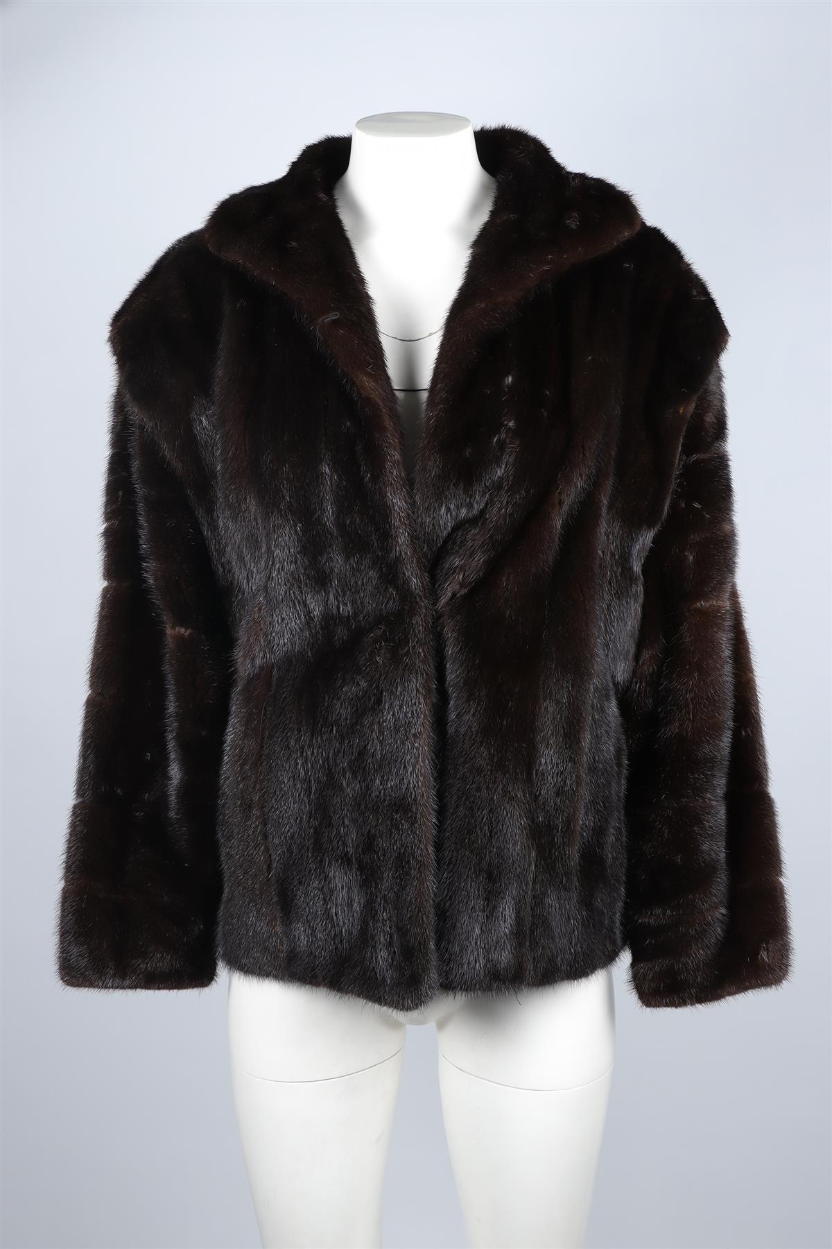 NEIMAN MARCUS BROWN MINK FUR JACKET MEDIUM