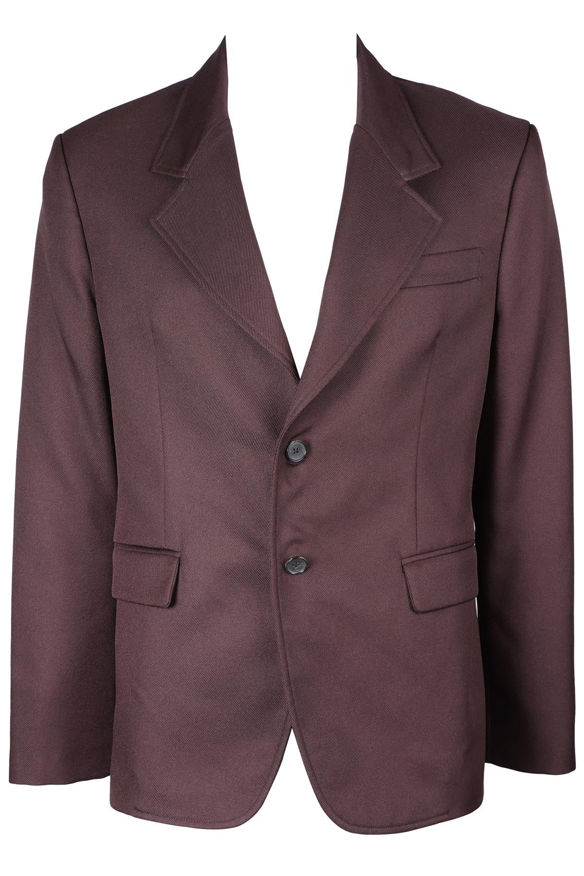 SECOND/LAYER BROWN MEN'S WOOL BLAZER IT 46 UK/US CHEST 36