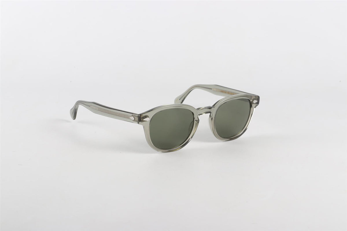 MOSCOT GREEN ROUND FRAME ACETATE SUNGLASSES