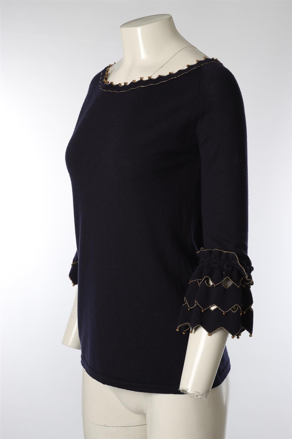 ALEX GORE BROWNE NAVY WOOL SWEATER MEDIUM