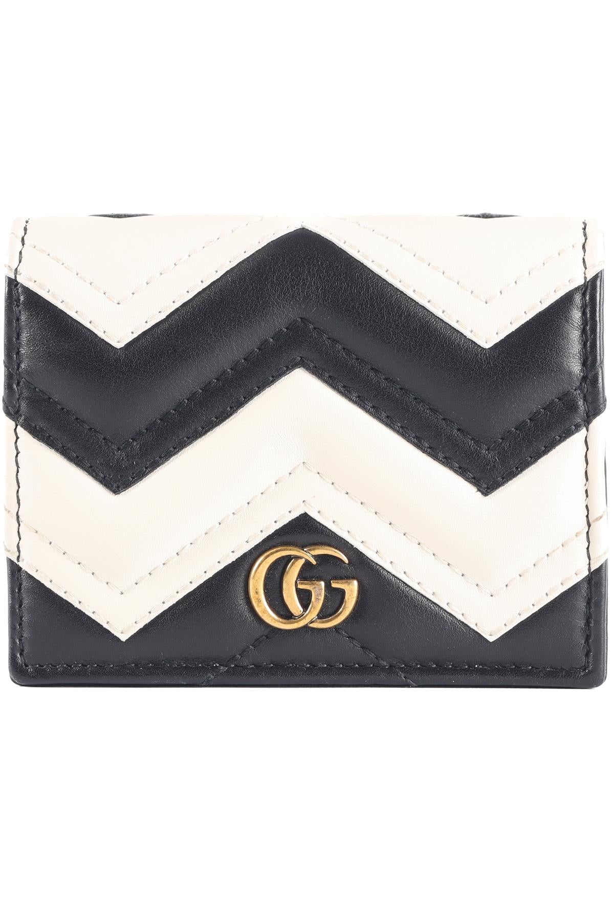 GUCCI BLACK MARMONT GG LEATHER WALLET