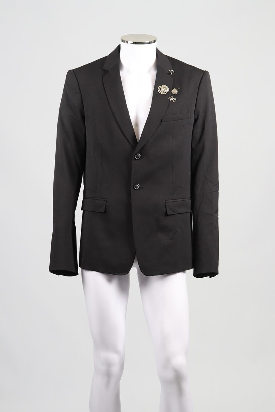 BALMAIN MEN'S WOOL BLAZER FR 56 UK/US 46