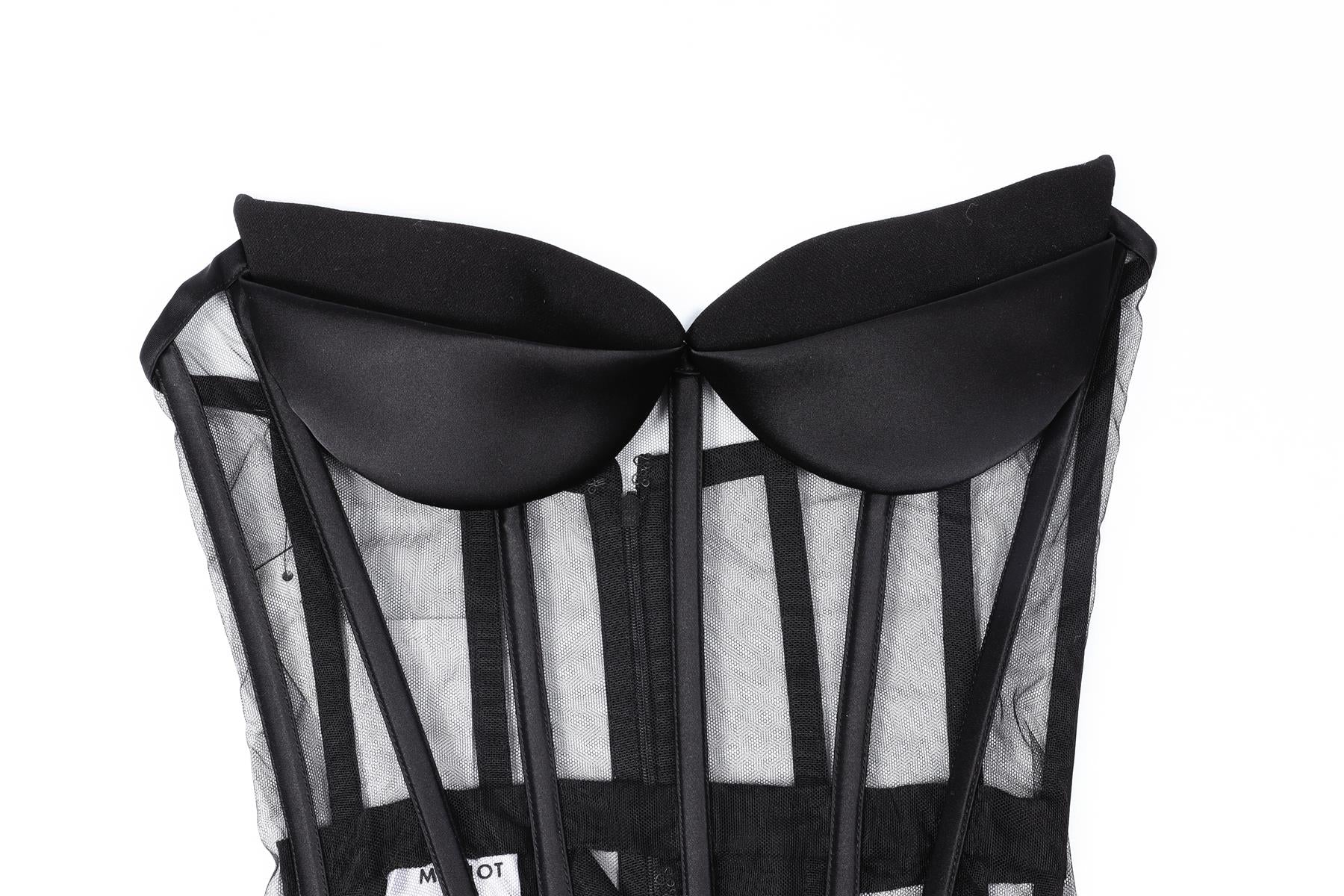 MÔNOT BLACK MESH BODYSUIT XXSMALL