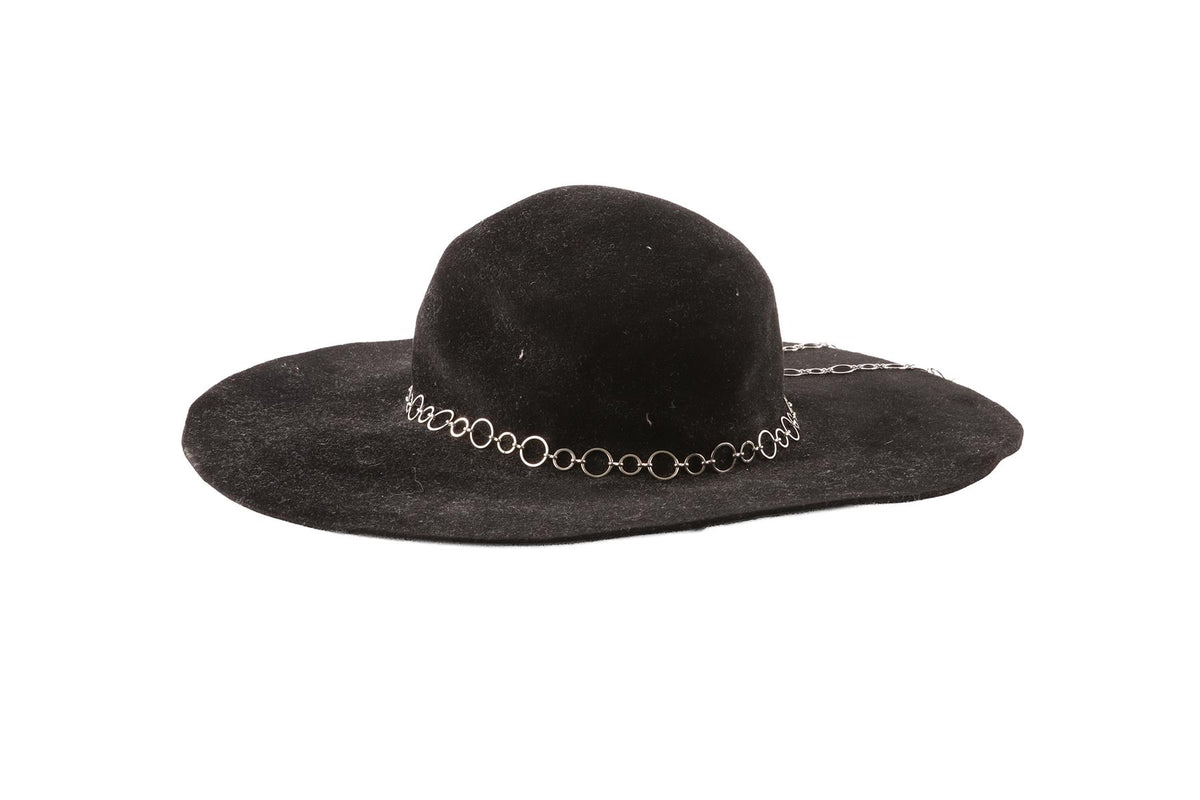 EUGENIA KIM BLACK WOOL HAT ONE SIZE