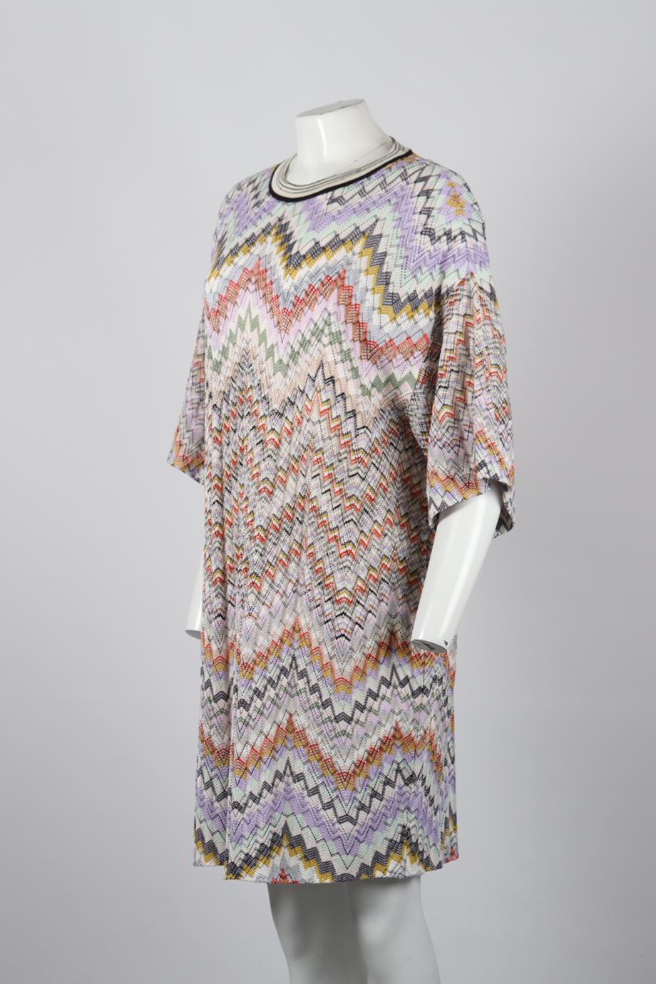 MISSONI CROCHET KNIT MINI DRESS XLARGE
