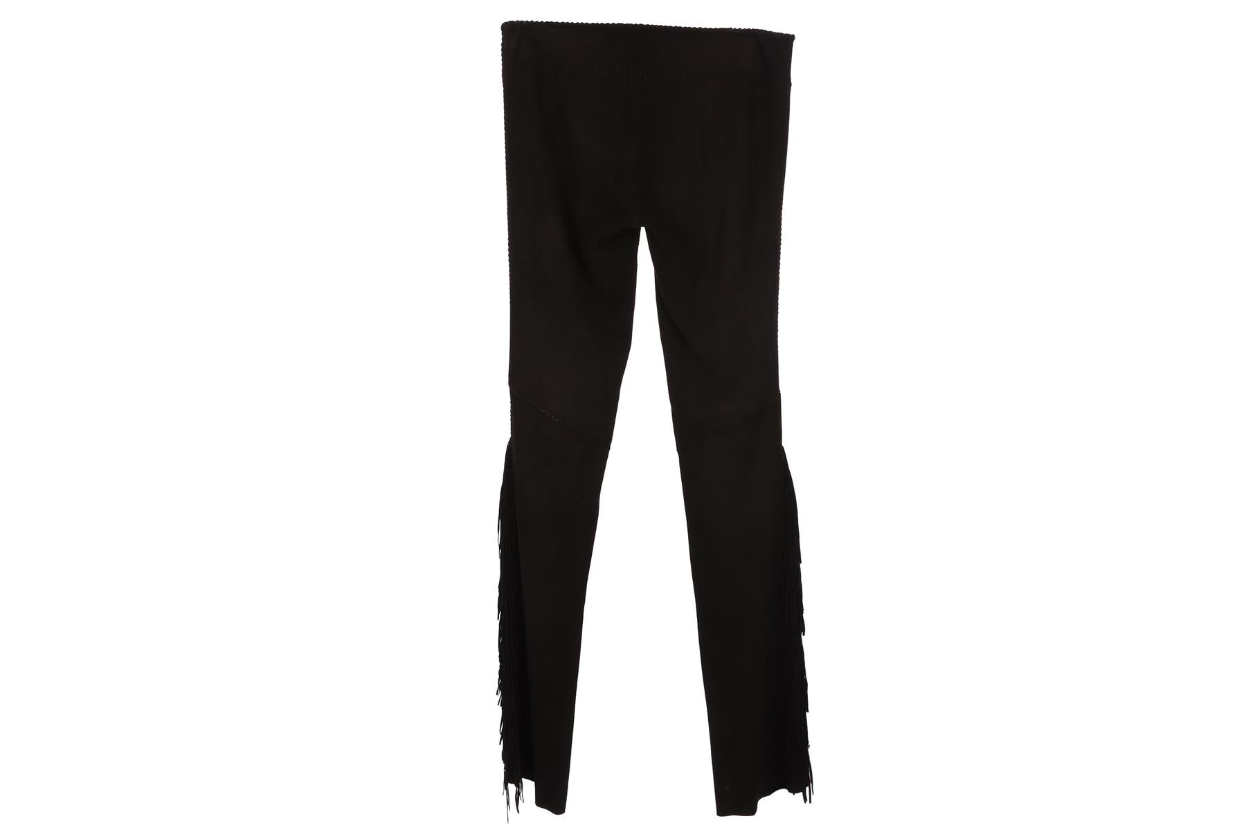 RRL RALPH LAUREN BLACK SUEDE STRAIGHT LEG PANTS W28