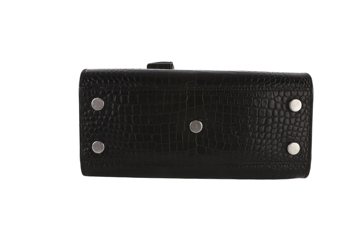 BLACK SAC DE JOUR NANO LEATHER TOTE BAG