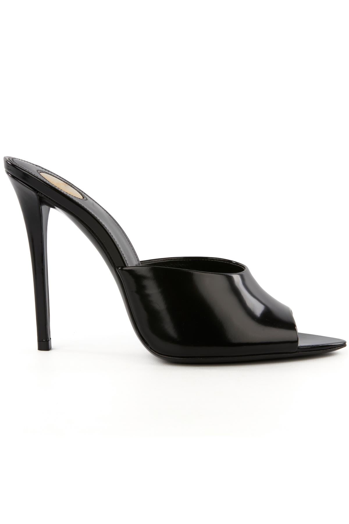 SAINT LAURENT BLACK ROMY LEATHER MULES EU 38 UK 5 US 8