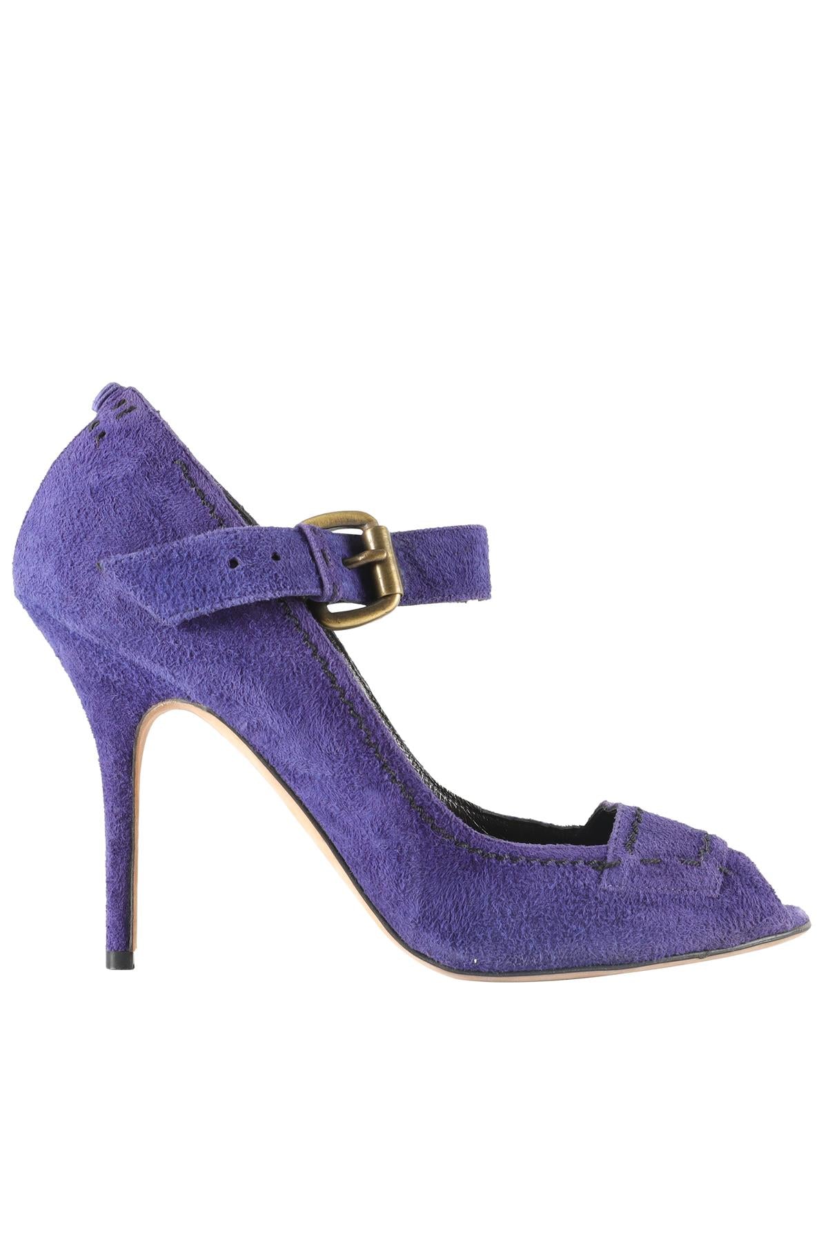MANOLO BLAHNIK PURPLE SUEDE PUMPS EU 39.5 UK 6.5 US 9.5