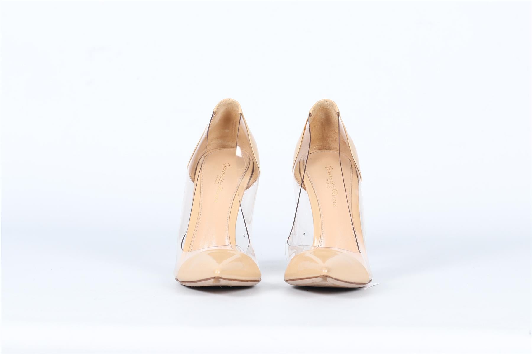 GIANVITO ROSSI PVC AND LEATHER PUMPS EU 39 UK 6 US 9