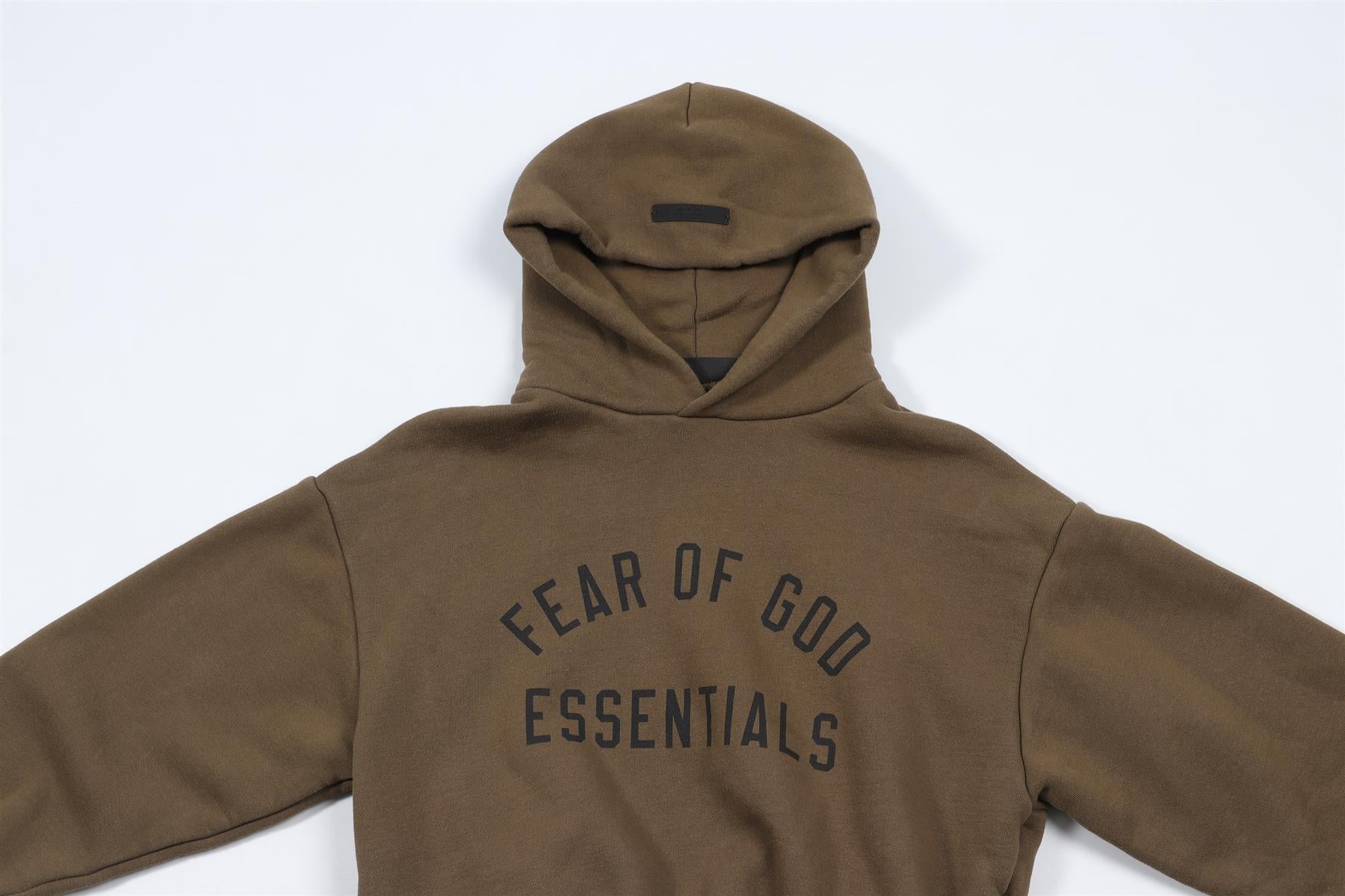 ESSENTIALS GREEN KIDS BOYS HOODIE 8 YEARS